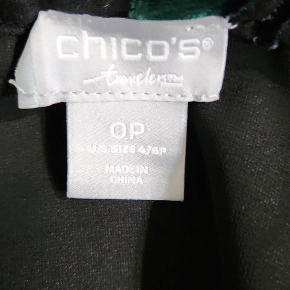 LAST CHANCE CHICO'S TRAVELER'S COLLECTION VELVET BURNOUT KIMONO JACKET DUSTER 0P - Picture 6 of 8